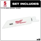 Milwaukee 49-00-5460 M12 Hackzall Blade-wood 5pk