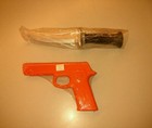 Lot Of 10 Rubber Gun And Knife Set Martial Arts Training Defense Police Practice