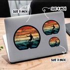 Vintage Surfer Retro Surfing Beach Surf Hawaii Island Vinyl Sticker Size 5in