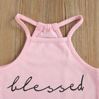 Toddler Kids Baby Girl Outfits Clothes Letter Vest Tank Tops Camo Pants Set