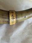 Antique Powder Horn Initials Dated 1850    Engraved  Carved Horn Look Very Cool