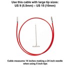Chiaogoo Twist Red Lace Cable Large 14-inch  35cm Fits Us 9  10  10 5  11  13  1