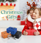 Mini Cash Box With Slot Small Cash Box With Money Tray And Key Lock  Metal Lock