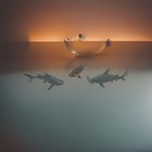 Shark Sea Animal Figurine Lot Whale Shark Hammerhead Ocean Toys