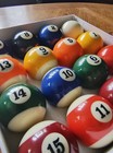 Standard Pool Table Billiard Ball Set  2 25   - Complete 16 Ball Set