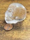 Clear Quartz Crystal Skull Carving Natural Stone Polished Skull Figurine