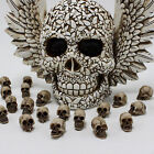 60pcs Mini Skull Heads Figurines Skeleton Garden Ornament Halloween Decoration
