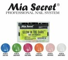 New Mia Secret Monomer 8 Ounce   Glow In The Dark Nail Art Powder 6 Colors Set