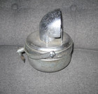 Antique Vintage Silver Chrome Cigarette Ashtray Fog Horn Shape Wall Mountable