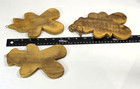 3 Vintage Wooden Gingerbread People Ornaments Large Painted Light Weight Rustic