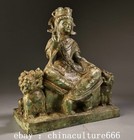 9  Old Tibet Bronze Ware Kwan-yin Guanyin Quanyin Buddha Lion Beast Statue