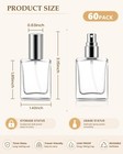 60 Pack 15ml Glass Perfume Bottles  Clear Refillable Perfume Spray Bottles Wi   