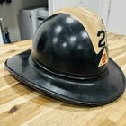 Vintage 40s 50s    Civil Defense Fireman Fire Fighter s Fiberglass Helmet  21
