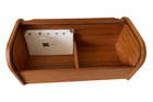 Vintage Kalmar Wood Roll Top Recipe Box 11 25  X 6  Nib 60 s Cottagecore Kitchen