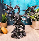 Draco Fantasy Gothic Dragon With Blue Orb Statue 8  Tall Land Of The Dragons