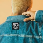 Skull Embroidered Patch Iron On Sew On Horror Aesthetic Applique Jacket Badge