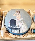 Vintage Deauville Perfume Powder Compact Vanity   Box Set Richard Hudnut