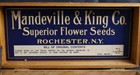 Antique Mandeville   King Co  Flower Seed Wood Box - Dovetailed Nice Woodwork