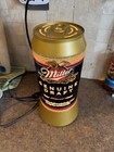 Vtg Miller Genuine Draft Gold Filtered Beer Lighted Spinning Sign Tested Works