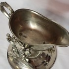 Vintage Gravy Boat Dish Tilting Pitcher With Warming Stand Silver Plated