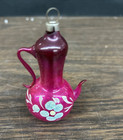 Lot Of 4 Antique German Coffee Teapot Mercury Glass Painted Christmas Ornaments