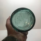 Large Antique Applied Lip Roses Lime Juice Bottle 