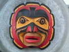 Vintage Northwest Coast First Nations Canada Kwagiulth Cedar Wood Sun Mask Signd