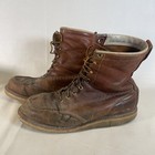Vtg Thorogood American Heritage Distressed Moc-toe Distressed Work Boots 11d