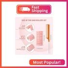 Syhood 12 Pcs Plastic Hair Rollers For Women Large Size Curlers Set Snap Roller 