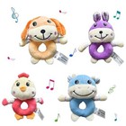 Teething Rattle Toys  Plush Baby Rattle Toys  Infant Farm Stuffed Animal  Soft