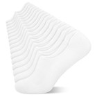 No Show Socks For Women - 8 Pairs Low Cut Non Slip 9-12 White   8 Pairs   