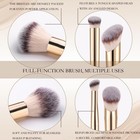 3-piece Dual-ended Foundation Contour Concealer Brush Set  Vegan Cruelty-free