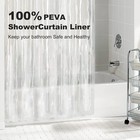 Clear Shower Curtain Set waterproof peva Shower Curtain Liner For Bathroom   72w X
