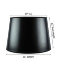 13x16x11 Black Parchment Gold-lined Floor Lampshade