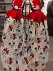 Two   Kitchen Dish Towel With Crochet Top  Red  Blue   White Patriot 