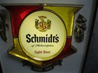 Vintage 1960 s Schmidt s Of Philadelphia Light Beer Lighted Wall Sign Works Rare