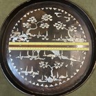 Antique Lacquer Tray Landscape Chinoiserie Asian Mother Of Pearl Inlay  C 1900