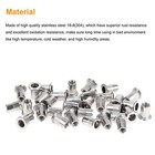 150 Pieces 1 4 -20 Stainless Steel Rivet Nuts Flat Head Threaded Insert Nutsert