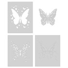 Hero Arts  butterflies  Layering Stencils  4 Pieces  A2 Size- Msrp  23