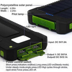 50000mah Solar Power Bank Dual Usb Portable Battery Charger With Led Light For P