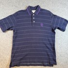 Wimbledon Shirt Mens Large Blue Tennis Polo Striped Championships Club