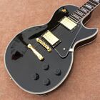 Stock Rosewood Fingerboard 6 Strings Black Custom Electric Guitar Gold Accessori