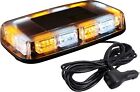 1pc Led Strobe Beacon Light Rooftop Emergency Warning Hazard White Amber New