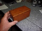 T507 Vintage Singer Sewing Wooden Box Says Pat 1889 Puzzle Box Loaded
