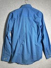 Van Heusen Dress Shirt Men Blue Medium 15-15 1 2 Classic Fit Wrinkle Free Button
