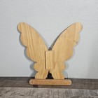 Vintage Handcrafted Wooden Key Holder Wall Hanging Layered Butterfly 