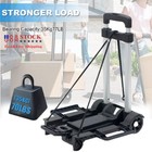 Folding Hand Truck Trolley Lightweight Cart Shopping Luggage Wheels Cord Handle