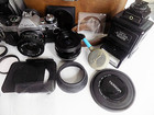 Vintage Canon Camera 35mm Ae-1 Slr Film Bundle With Lenses Lot Flash