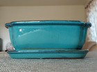 Vintage Chinese Yixing Zisha Clay Glazed Flower Bonsai Pot Plate Home Office Art