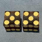 1 Pair Of Vintage 11 16  Authentic Las Vegas Dark Silver Slipper Casino Dice 18